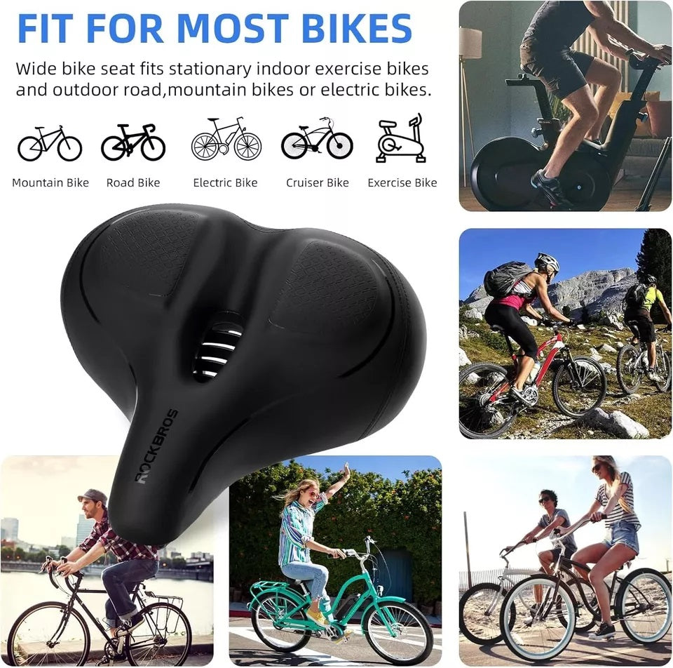 Sella per bicicletta larga ROCKBROS per cyclette/bicicletta Peloton