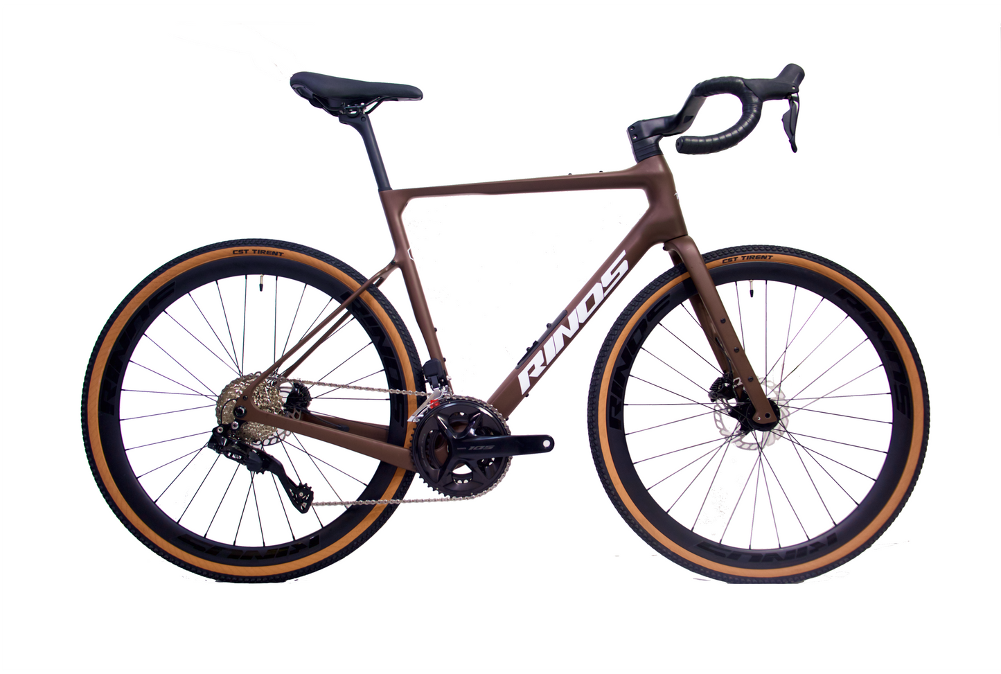 RINOS Gravel in Carbonio Sandman 8.0 Shimano 105 Di2 Caffè