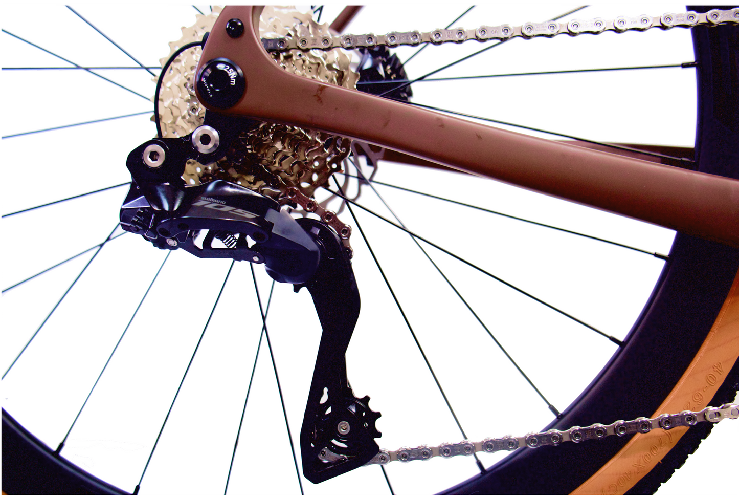 RINOS Gravel in Carbonio Sandman 8.0 Shimano 105 Di2 Caffè