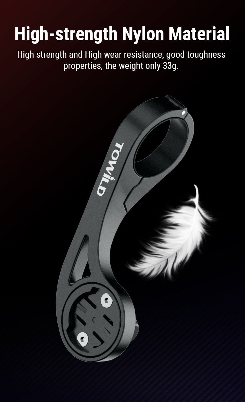 TOWILD AS90 Staffa di estensione per montaggio su torcia per manubrio della bicicletta per luce per computer da bicicletta e GoPro GARMIN XOSS iGPSport