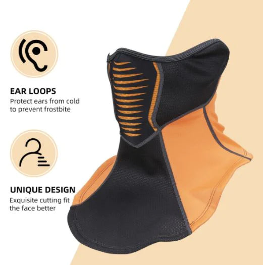 ROCKBROS Inverno Balaclava Cappuccio Moto Mezza Maschera Balaclava Sciarpa Bicicletta Outdoor