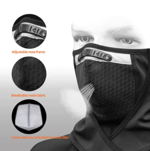 ROCKBROS Passamontagna Invernale Maschera Pile Sci Maschera Antivento Moto Ciclismo