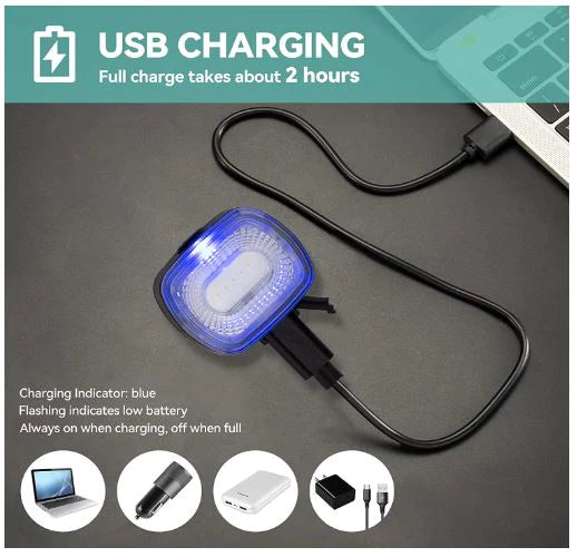 ROCKBROS Luce posteriore per bicicletta LED Impermeabile IPX6 Ricaricabile USB, Luce di frenata intelligente Luce rossa brillante con 5 modalità fisse e lampeggianti