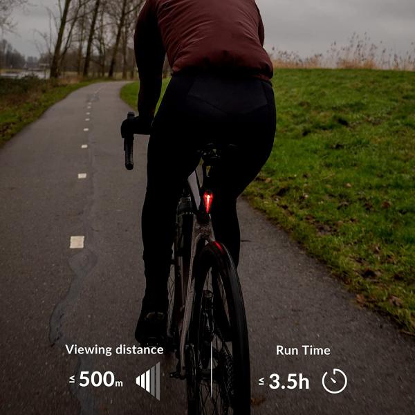 ROCKBROS Luce per bicicletta Luce posteriore IPX5 certificata StVZO 20 Lux