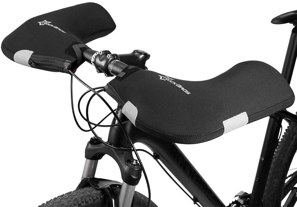 ROCKBROS D16-B Guanti da manubrio invernali termici antivento per bicicletta foderati idrorepellenti