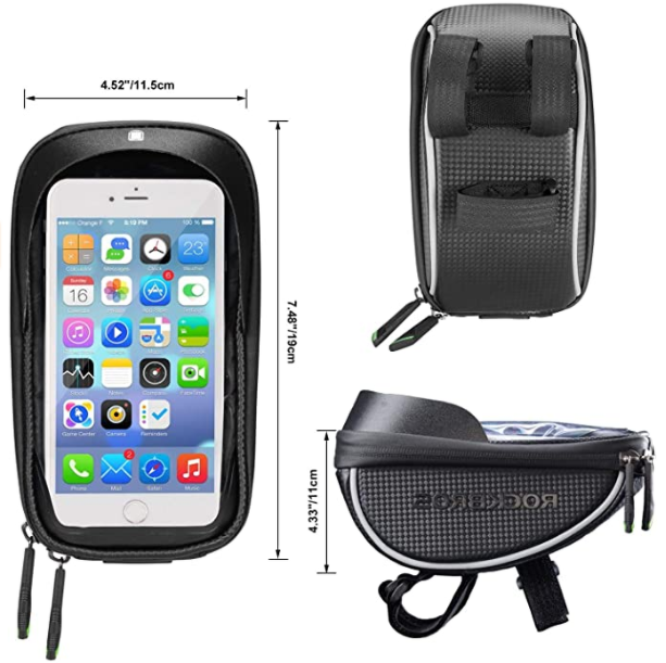 ROCKBROS 010-4BK Borsa manubrio bici portacellulare fino
