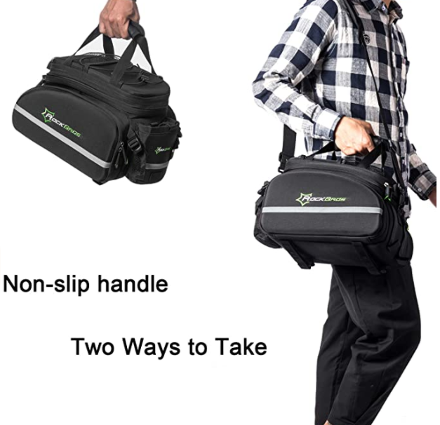 ROCKBROS A6-1BK Borsa portapacchi posteriore borsa sellino bici con catarifrangenti