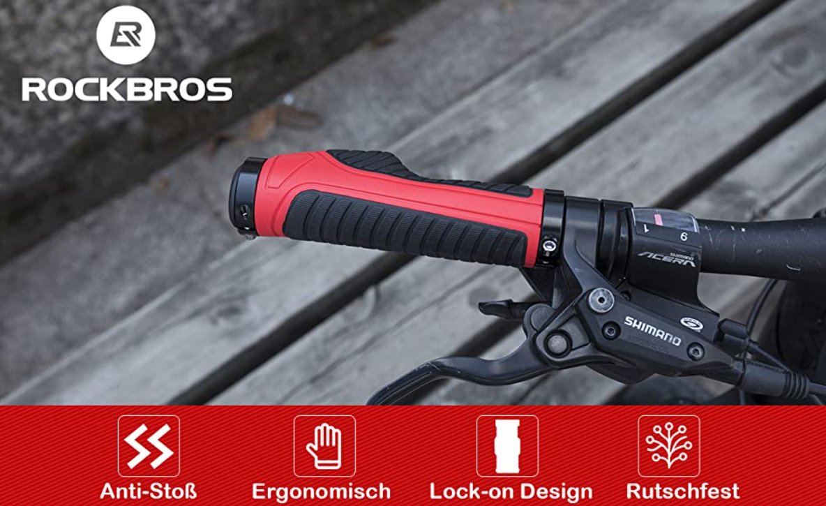 ROCKBROS Impugnature manubrio bici ergonomiche 22mm
