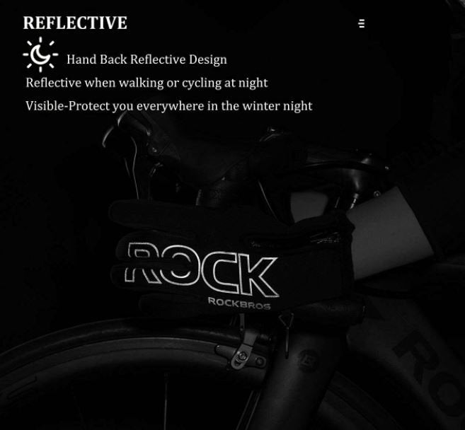 Guanti da ciclismo ROCKBROS Guanti invernali da bici da moto MTB