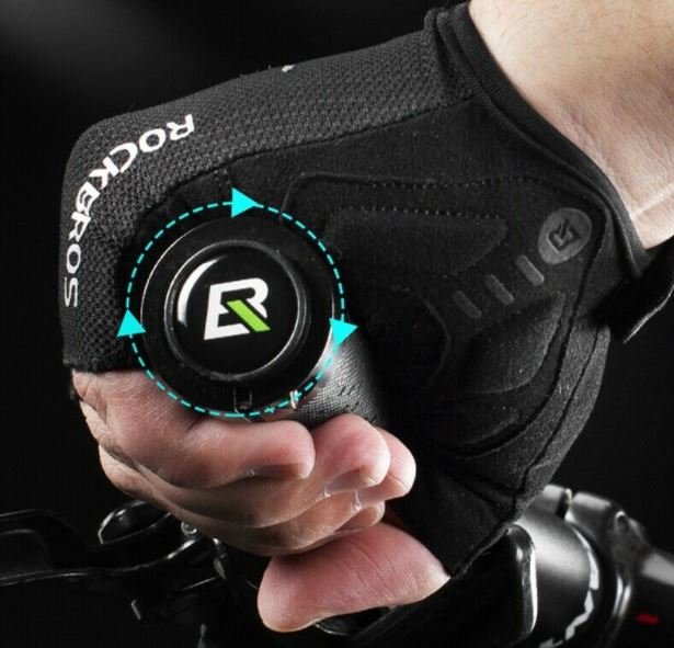 ROCKBROS Guanti mezzo dito sport aperto bici catarifrangenti