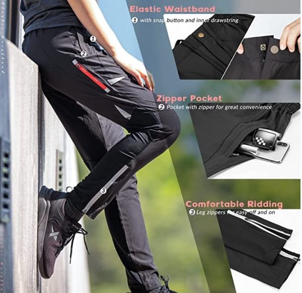 ROCKBROS Pantaloncini da ciclismo da uomo Pantaloncini da ciclismo lunghi permeabili all'aria Pantaloncini da corsa per sport all'aria aperta