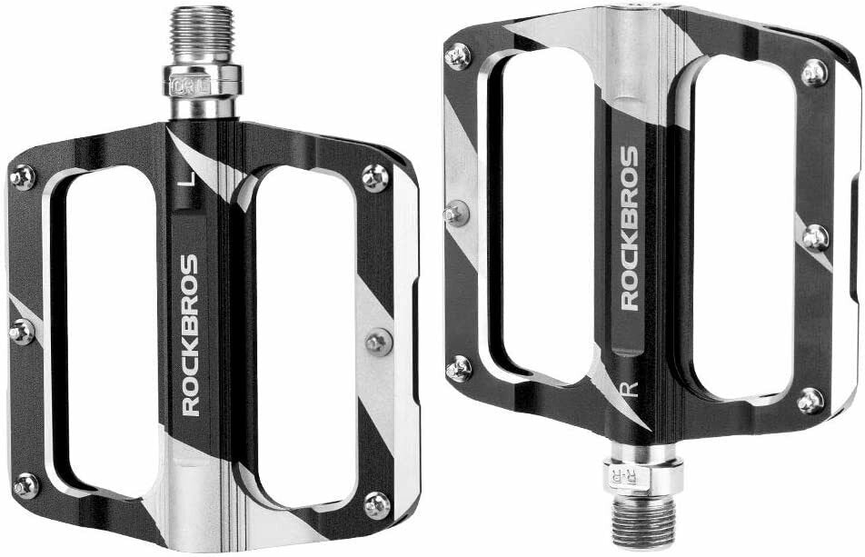 ROCKBROS K306 Pedali da bici piatti 9/16 pollici in alluminio con cuscinetti sigillati tre colori