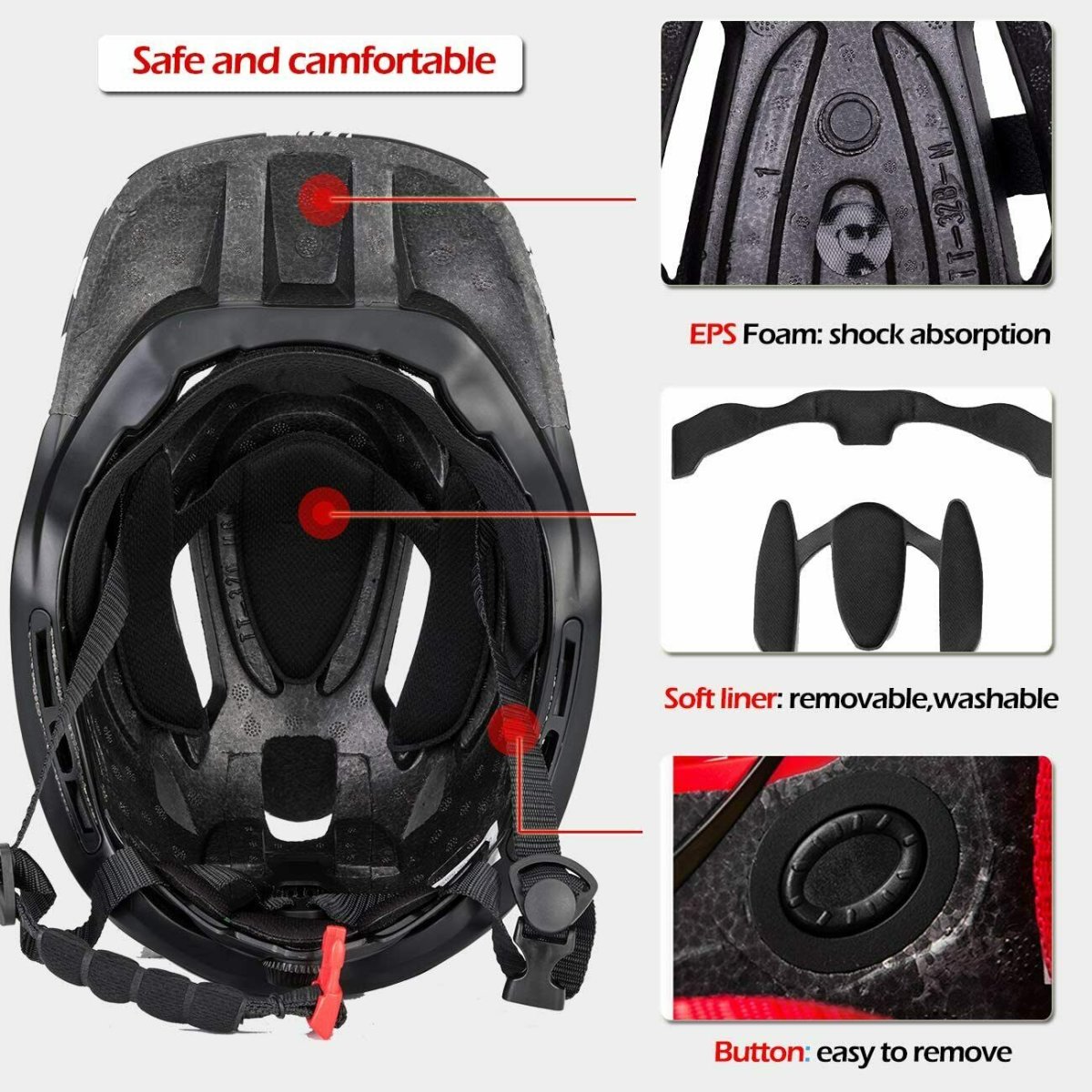 ROCKBROS TT-32S Casco bici bimbi con paramento rimovibile