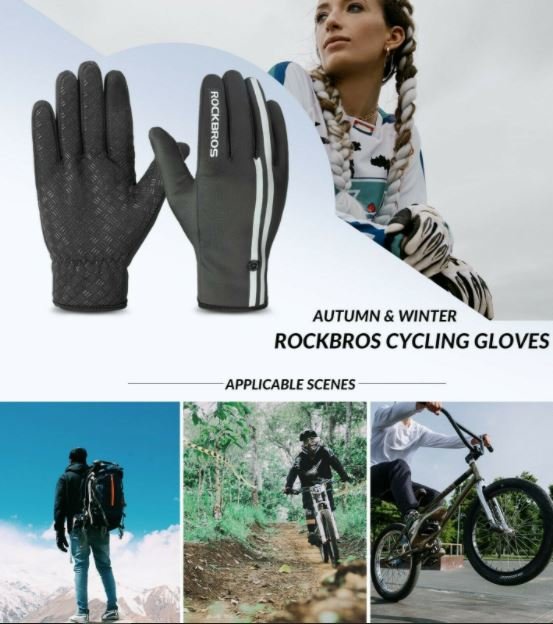 Guanti da ciclismo ROCKBROS Guanti da ciclismo Touchscreen per bici da strada