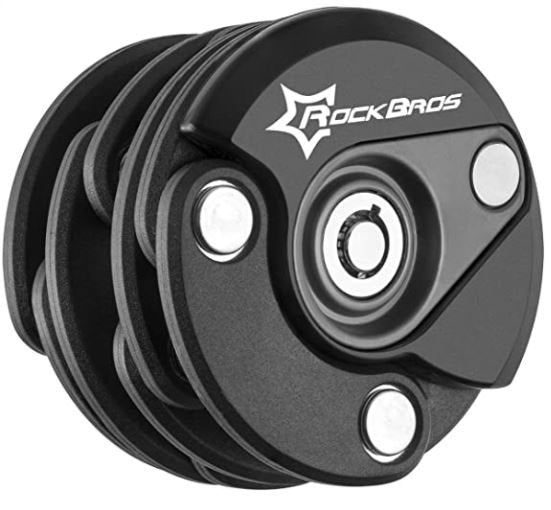 ROCKBROS WL798BK antifurto mini lucchetto pieghevole bici pieghevole lucchetti neri