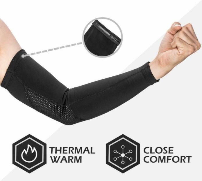 ROCKBROS XT019BK-3XL Manicotti compressione braccia ciclismo con catarifrangenti
