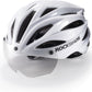 Casco da bicicletta per adulti ROCKBROS con visiera magnetica rimovibile traspirante regolabile per uomo e donna 58-62 cm