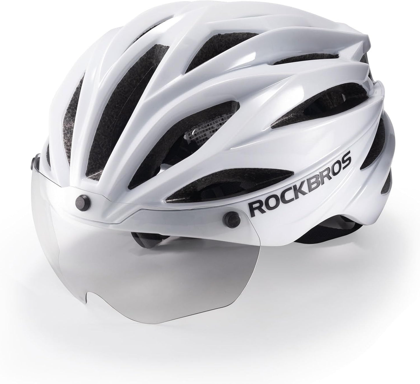 Casco da bicicletta per adulti ROCKBROS con visiera magnetica rimovibile traspirante regolabile per uomo e donna 58-62 cm