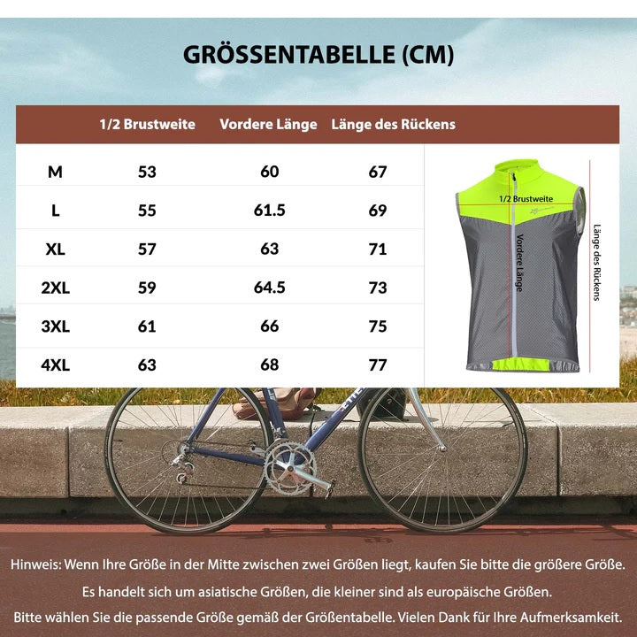 ROCKBROS Gilet da ciclismo Gilet da corsa riflettente antivento traspirante