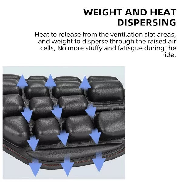 Coprisella per moto ROCKBROS Sella gonfiabile 3D ammortizzante impermeabile