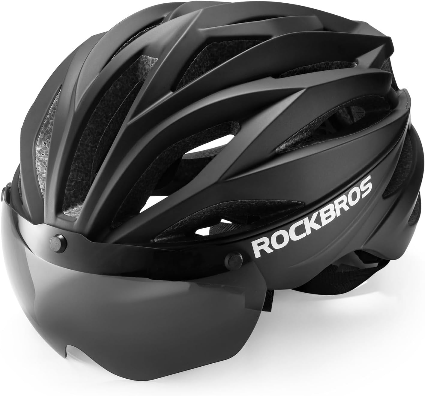 Casco da bicicletta per adulti ROCKBROS con visiera magnetica rimovibile traspirante regolabile per uomo e donna 58-62 cm