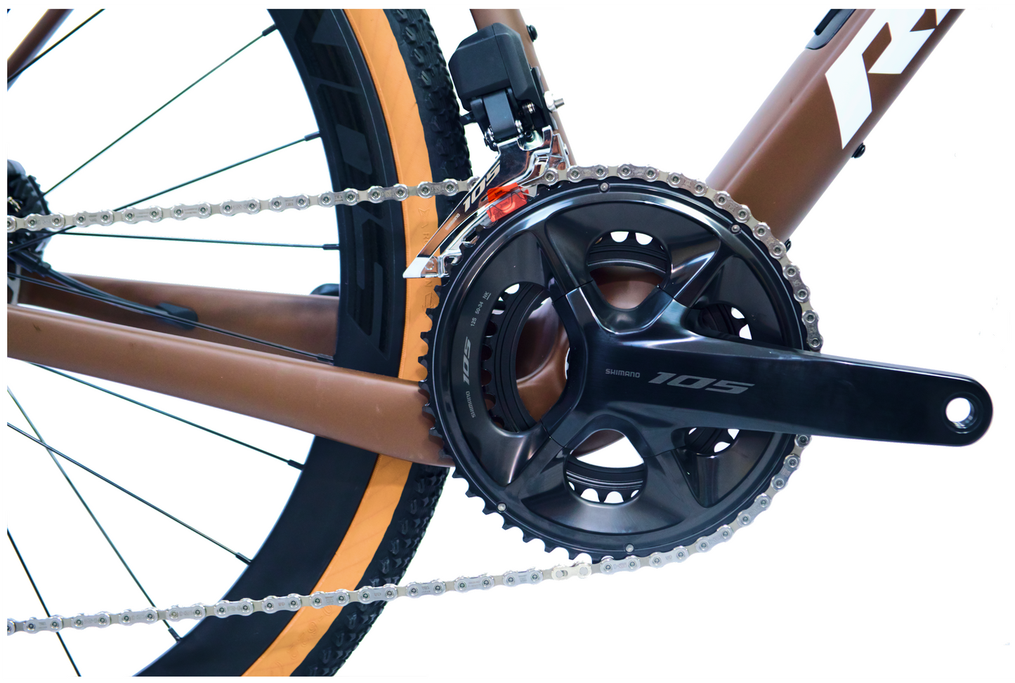 RINOS Gravel in Carbonio Sandman 8.0 Shimano 105 Di2 Caffè