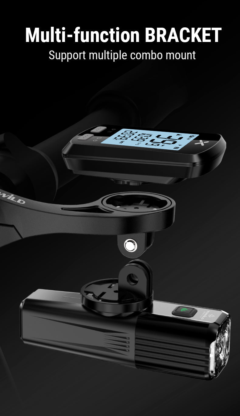 TOWILD AS90 Staffa di estensione per montaggio su torcia per manubrio della bicicletta per luce per computer da bicicletta e GoPro GARMIN XOSS iGPSport