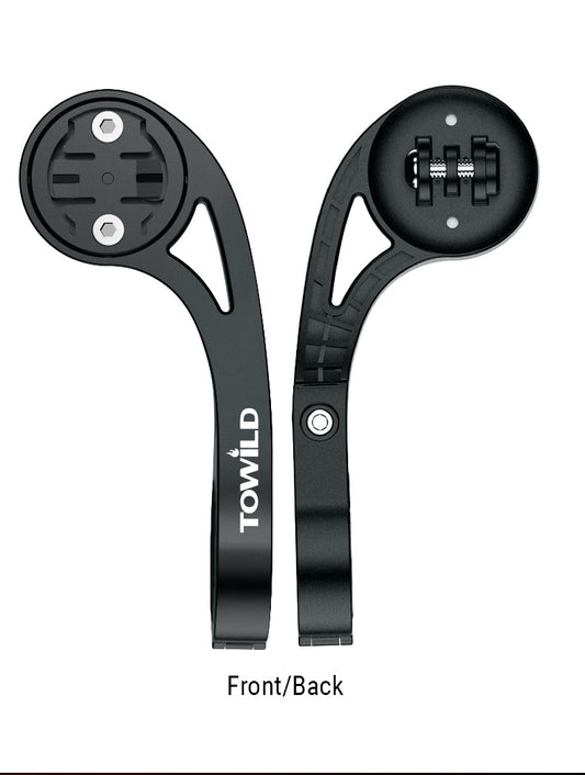 TOWILD AS90 Staffa di estensione per montaggio su torcia per manubrio della bicicletta per luce per computer da bicicletta e GoPro GARMIN XOSS iGPSport