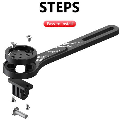 Supporto di estensione integrato TOWILD per luce del ciclocomputer e GoPro