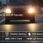 TOWILD TL03 Luce posteriore per bicicletta Luce posteriore per bicicletta con rilevamento automatico Luce posteriore ricaricabile tramite USB IPX7 Impermeabile 3 modalità di sicurezza Ultra luminosa per la guida notturna di sicurezza