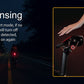 TOWILD TL03 Luce posteriore per bicicletta Luce posteriore per bicicletta con rilevamento automatico Luce posteriore ricaricabile tramite USB IPX7 Impermeabile 3 modalità di sicurezza Ultra luminosa per la guida notturna di sicurezza