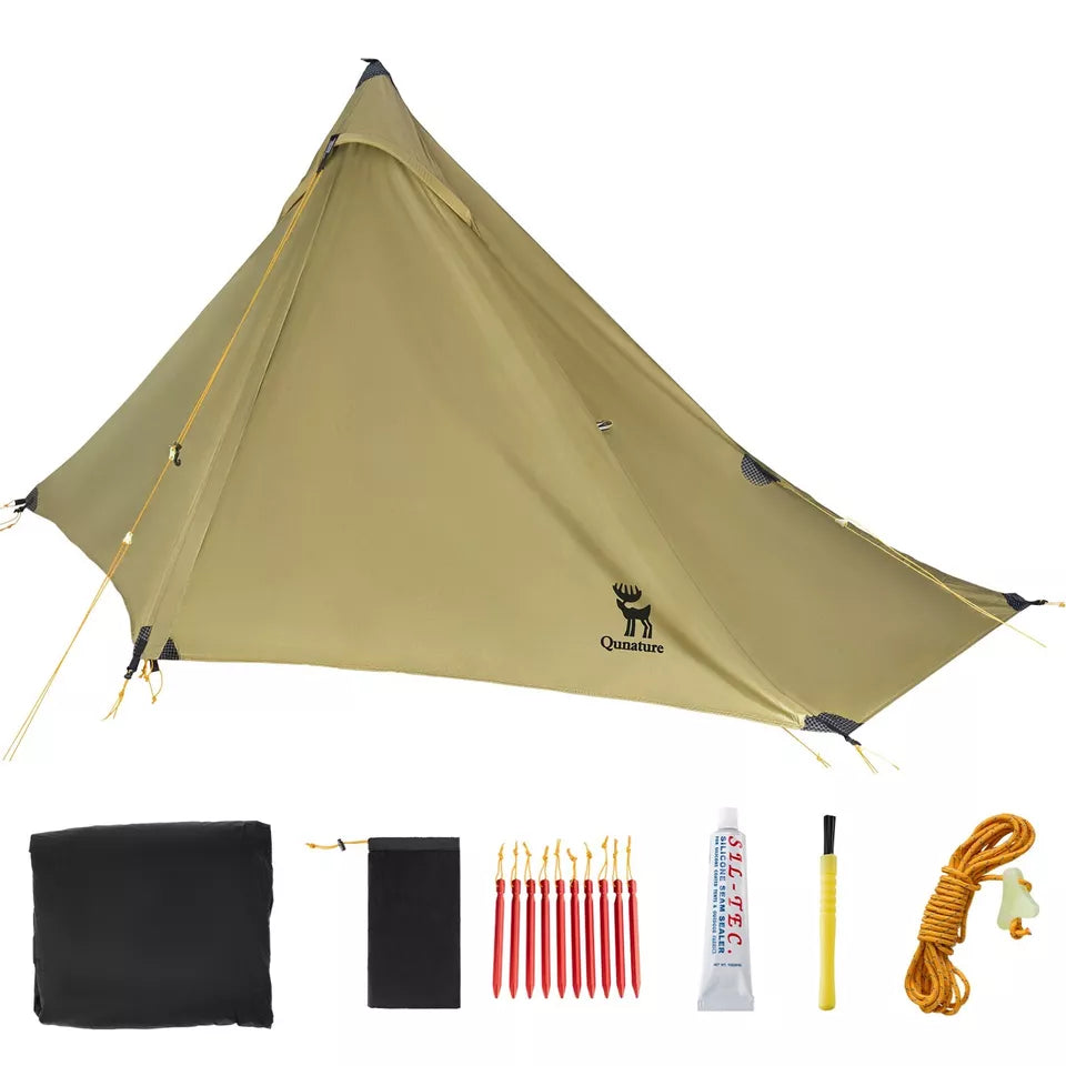 Tenda da trekking Qunature Tenda da 1 posto Tenda da campeggio ultraleggera Impermeabile 230*180 cm