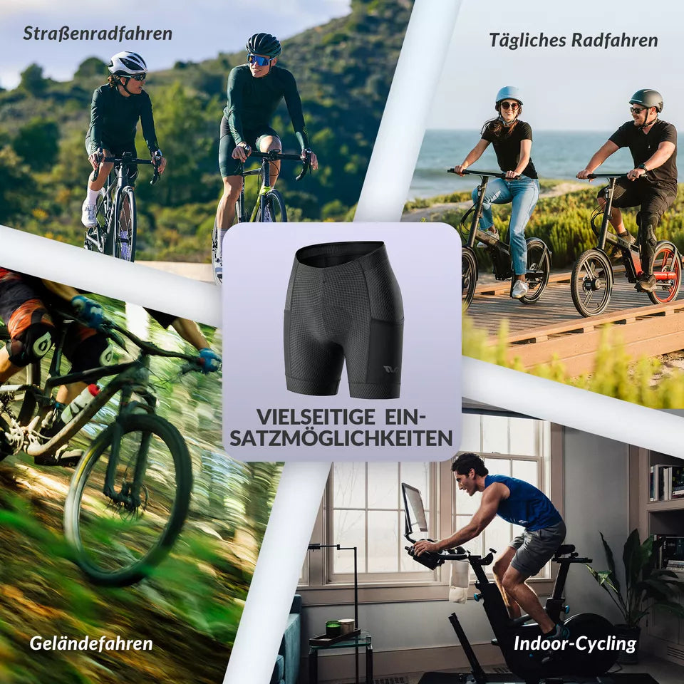 Pantaloncini da ciclismo ROCKBROS TVI, pantaloncini da ciclismo da donna, pantaloncini da ciclismo imbottiti 4D, leggings corti