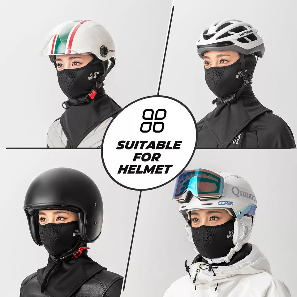 ROCKBROS Mezzo passamontagna invernale per bici elettrica/bicicletta/moto maschera in pile per dormire caldo