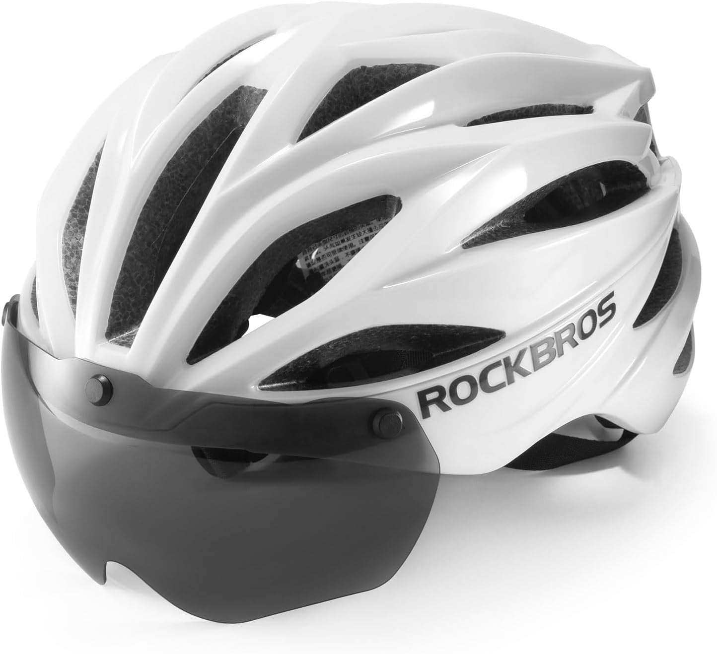 Casco da bicicletta per adulti ROCKBROS con visiera magnetica rimovibile traspirante regolabile per uomo e donna 58-62 cm