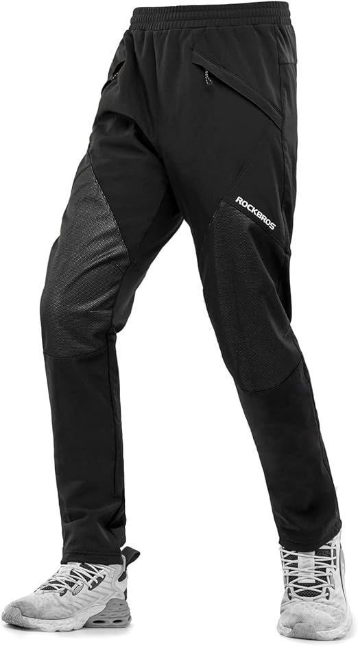 ROCKBROS Pantaloni invernali Uomo Pantaloncini da ciclismo antivento Thermo Cycling Shorts M-4XL