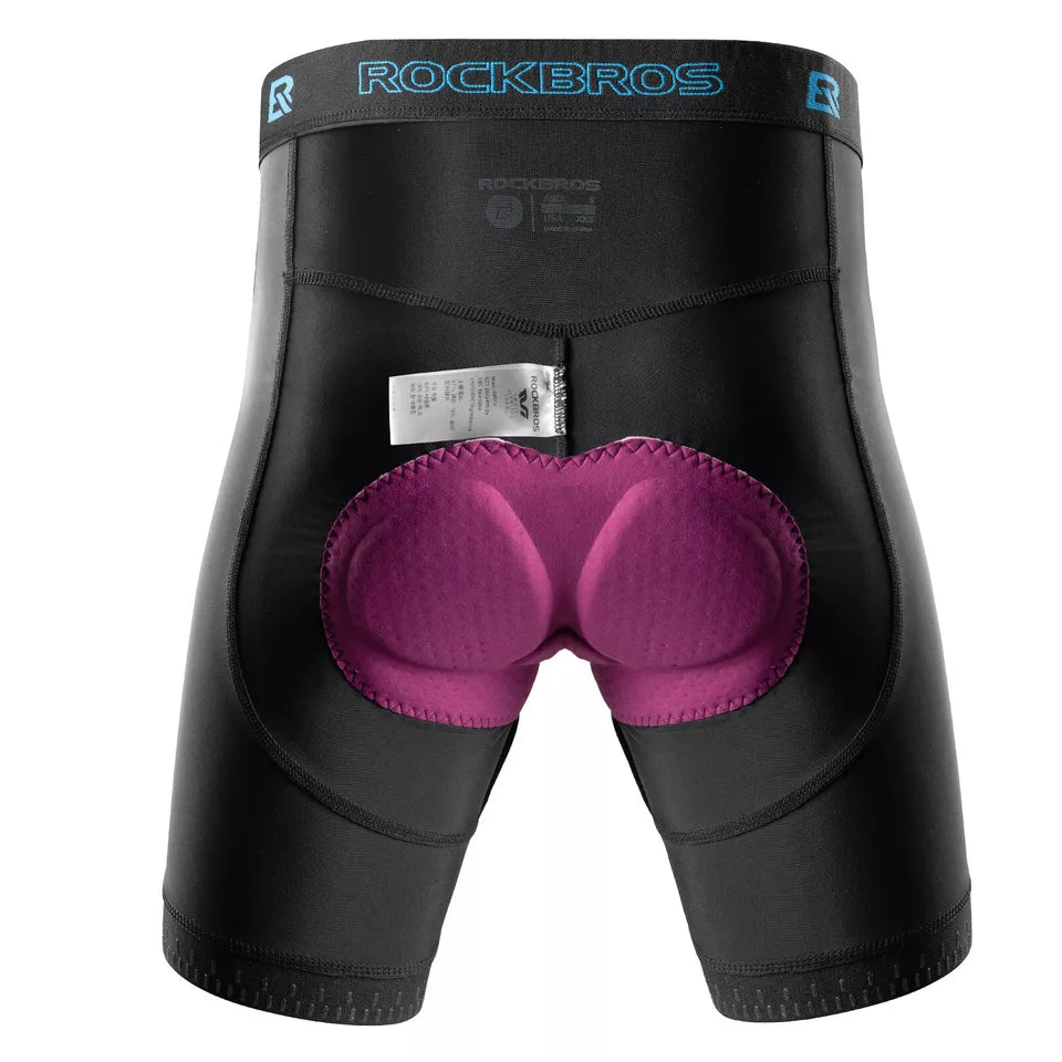 Pantaloncini da bici da strada da donna ROCKBROS, pantaloncini da ciclismo imbottiti per bicicletta