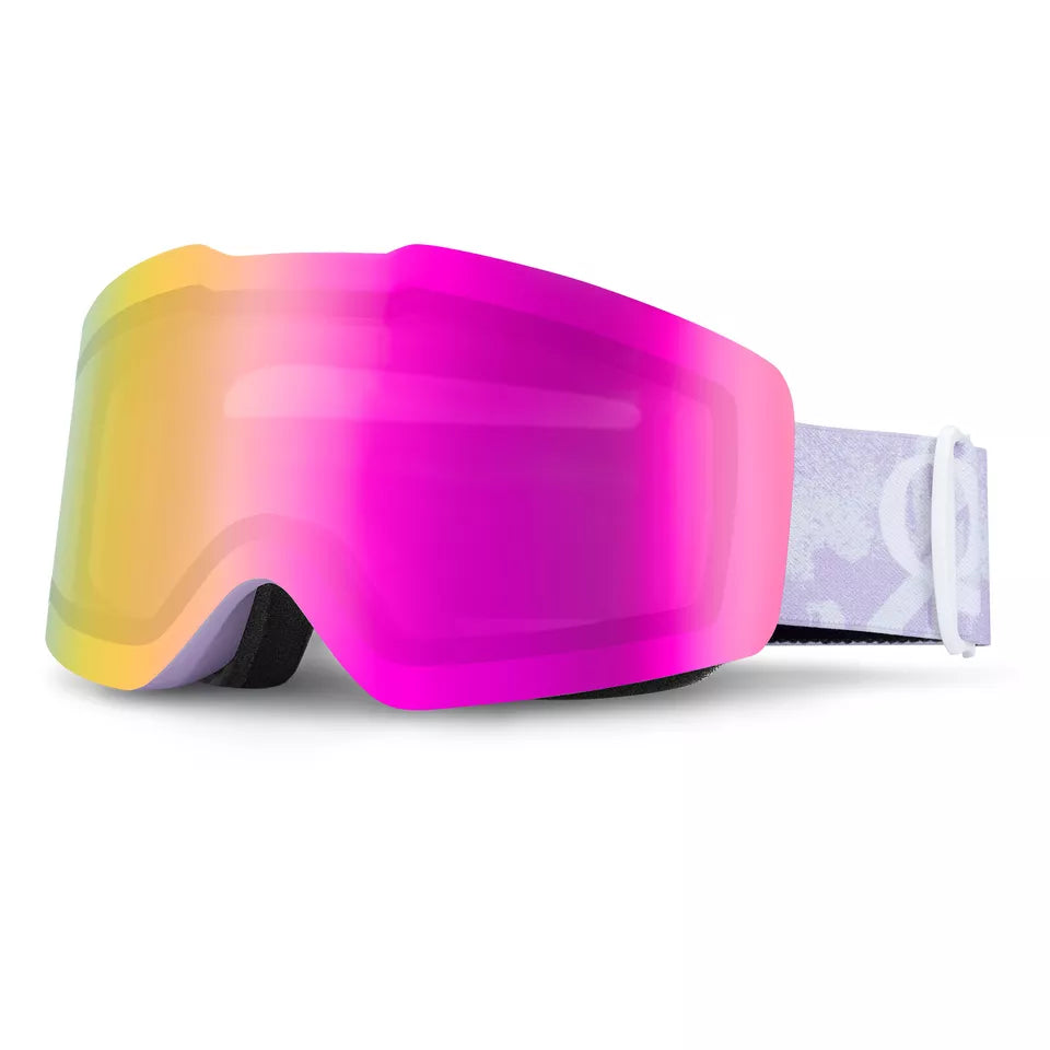 Occhiali da sci senza cornice Qunature Occhiali da snowboard Occhiali antiappannamento UV400 Unisex