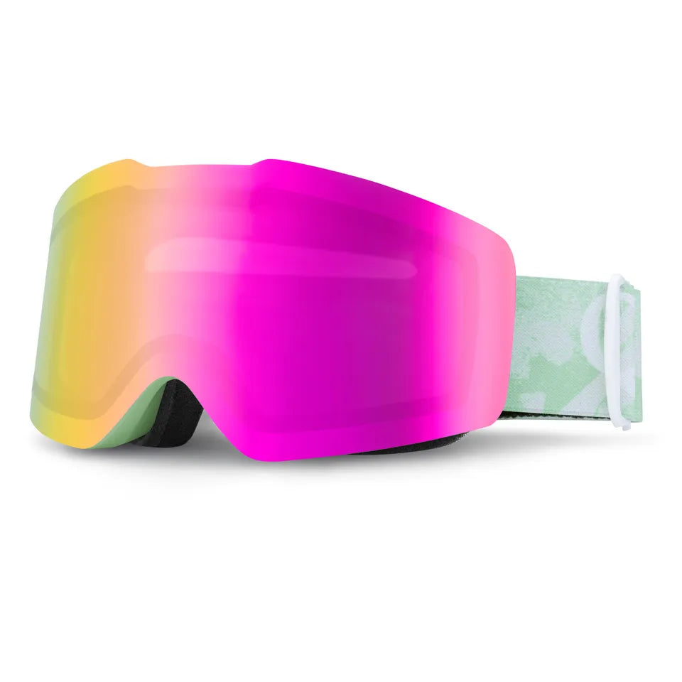 Occhiali da sci senza cornice Qunature Occhiali da snowboard Occhiali antiappannamento UV400 Unisex