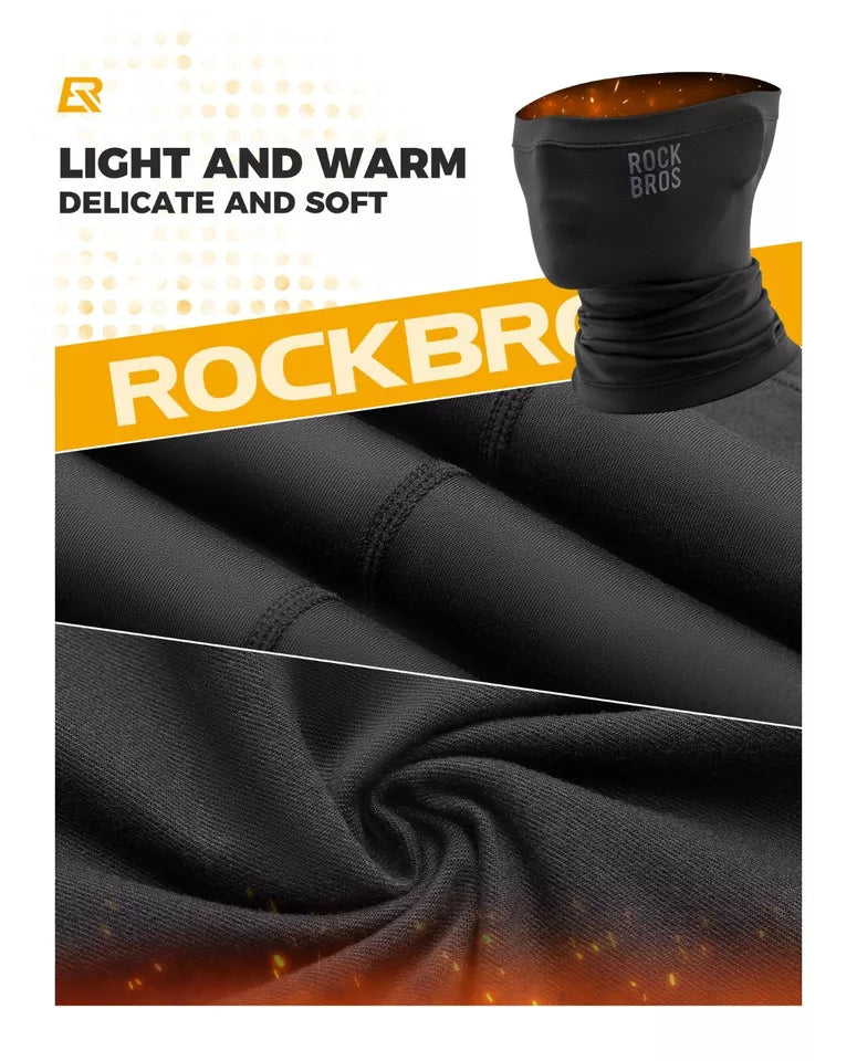 ROCKBROS Mezza passamontagna invernale calda sciarpa tubolare scaldacollo all'aperto unisex