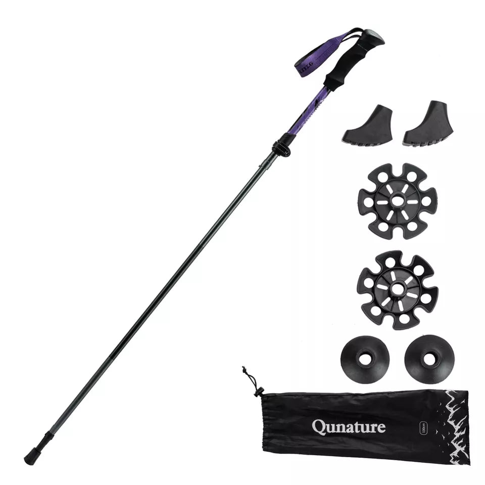 Bastoncini da trekking Qunature bastoncini da trekking 7075 alluminio 130 cm