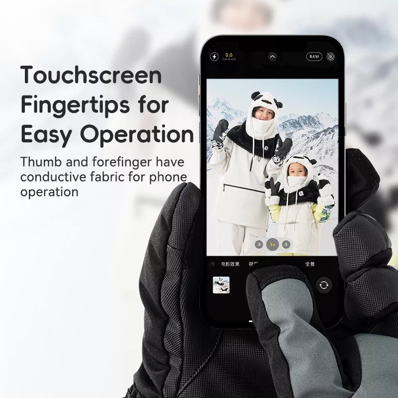 Guanti da sci invernali Qunature touchscreen guanti impermeabili neve