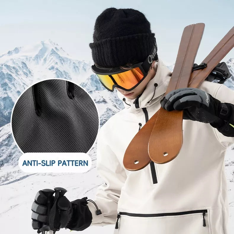 Guanti da sci invernali Qunature touchscreen guanti impermeabili neve