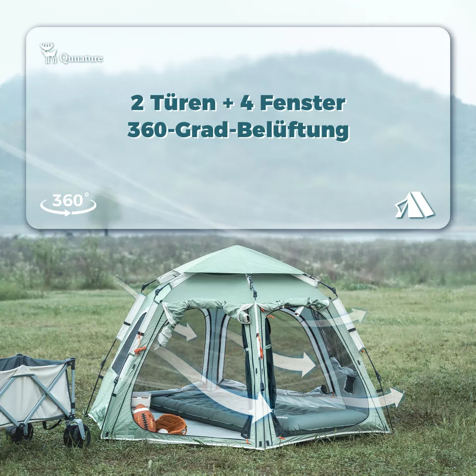 Tenda da campeggio Qunature Tenda pop-up per 2-4 persone Tenda a cupola Tenda da campeggio impermeabile