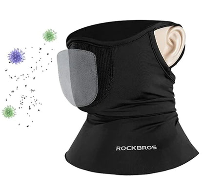 ROCKBROS Sciarpa Passamontagna Cappuccio Altamente Elastico Traspirante Sciarpa Multifunzionale UPF 50+ Cool Ciclismo Mezzo Passamontagna Uomo/Donna