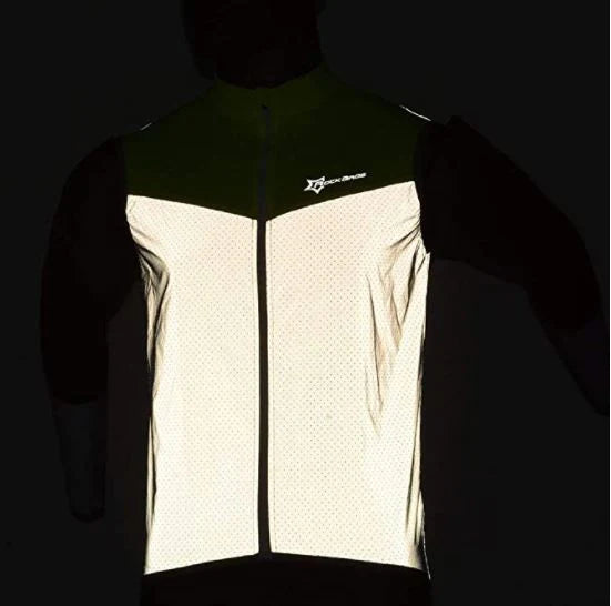 ROCKBROS Gilet da ciclismo Gilet da corsa riflettente antivento traspirante