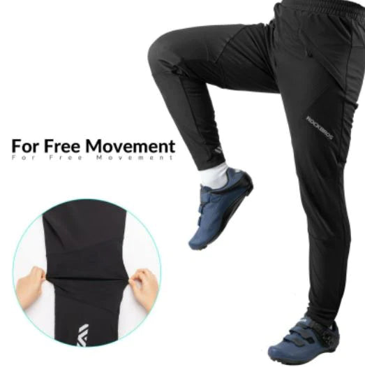 ROCKBROS Pantaloni invernali Uomo Pantaloncini da ciclismo antivento Thermo Cycling Shorts M-4XL