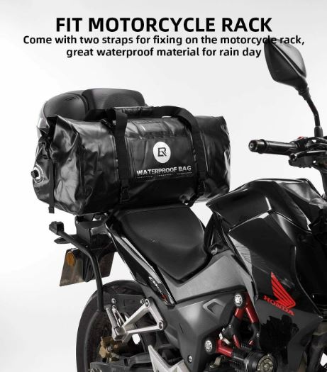 ROCKBROS Borsa da moto Borsa da sella impermeabile 20L/40L Borsa da trasporto PVC