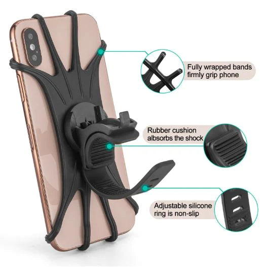 ROCKBROS Supporto per cellulare da bicicletta Supporto per cellulare ruotabile a 360° per smartphone da 4,0-6,8".