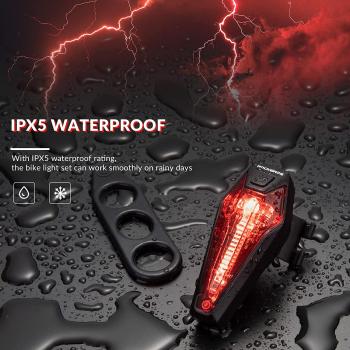 ROCKBROS Luce per bicicletta Luce posteriore IPX5 certificata StVZO 20 Lux